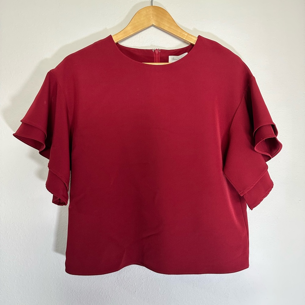 Burgundy red blouse
